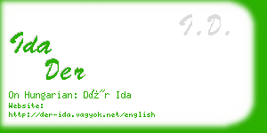 ida der business card